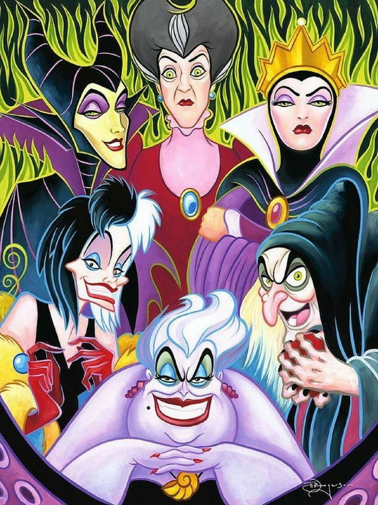 Wicked Disney Villains Witches Background