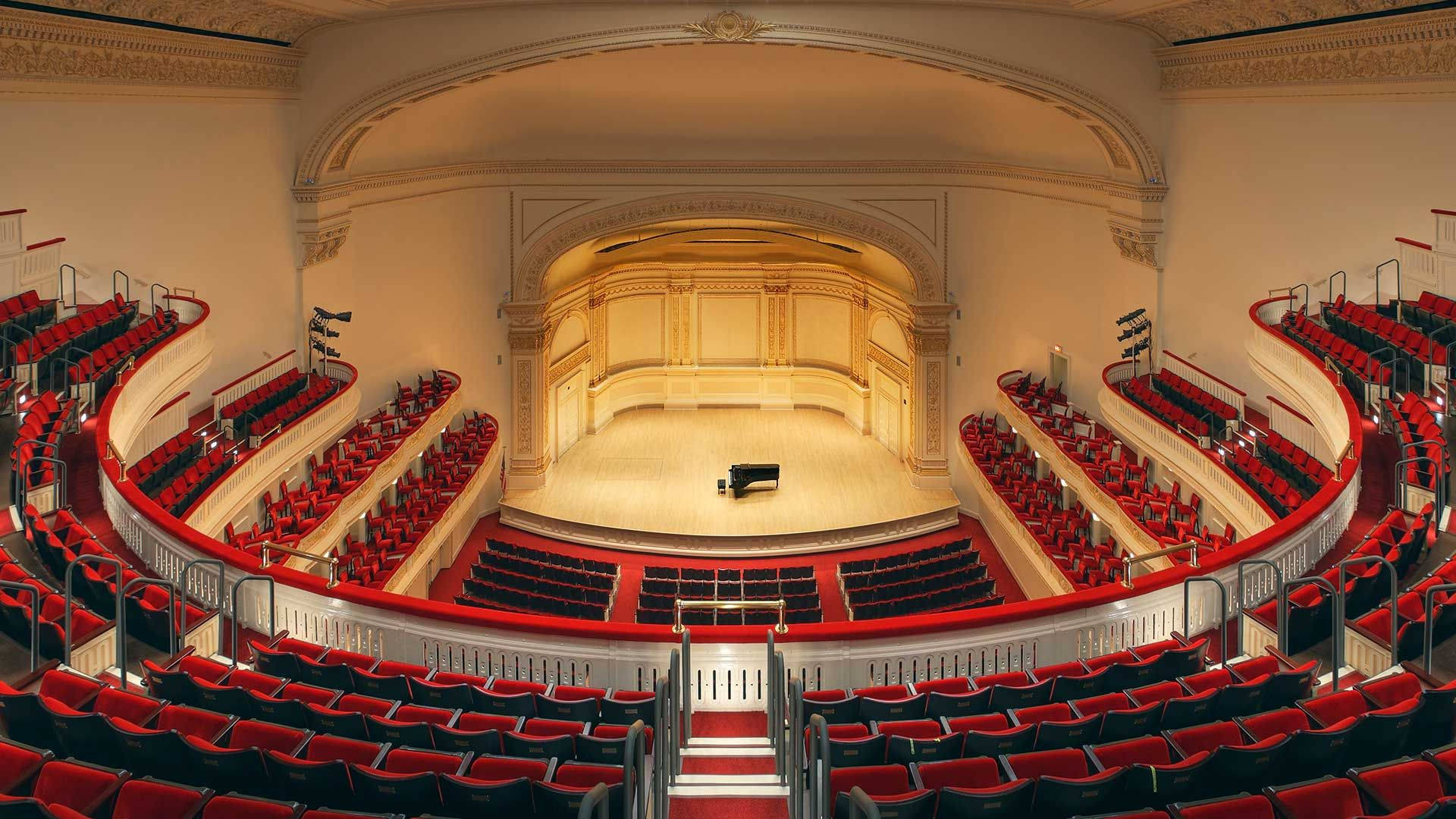 Wide-angle Carnegie Hall Stage Background