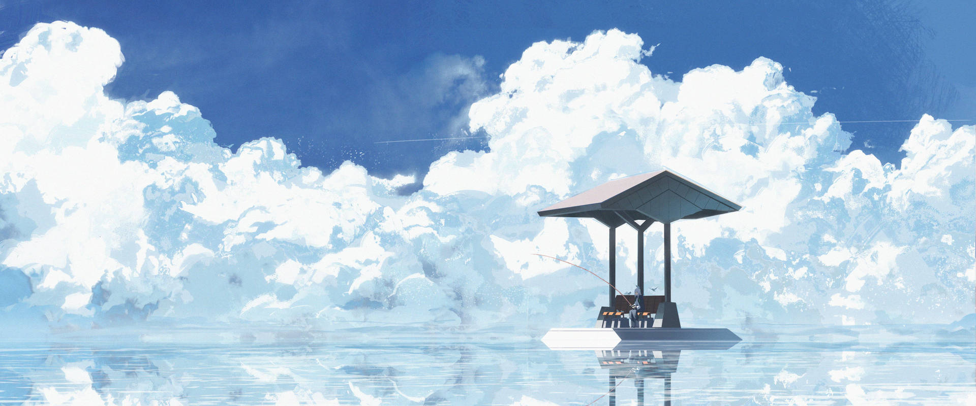 Wide Blue Sky Anime 4k