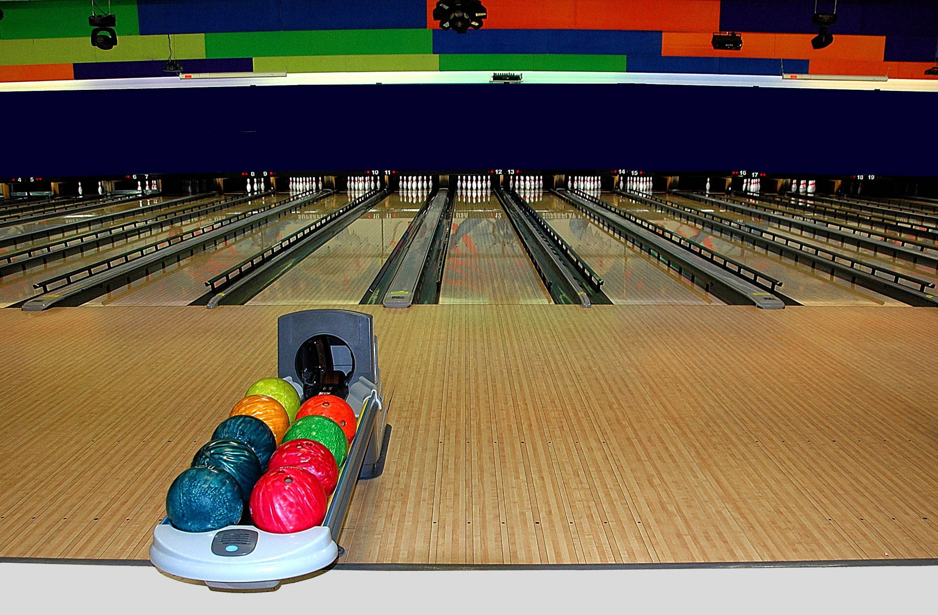Wide Bowling Center Background