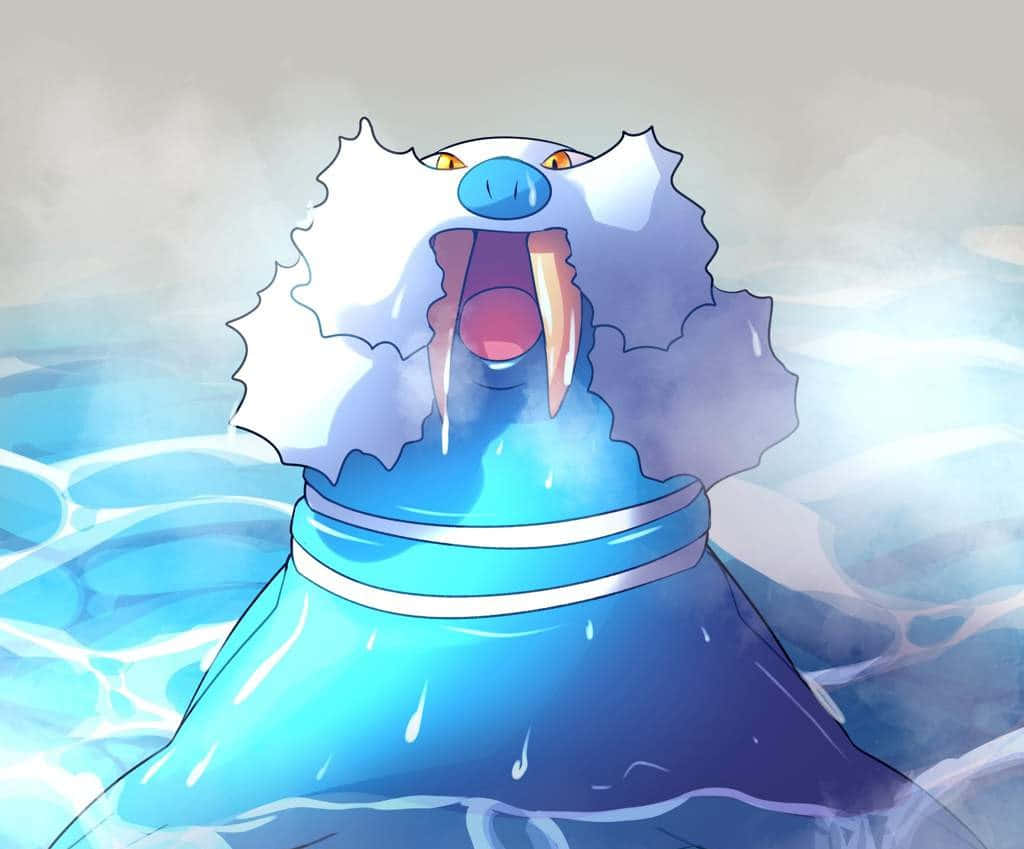 Wide Open Mouth Of Walrein Background