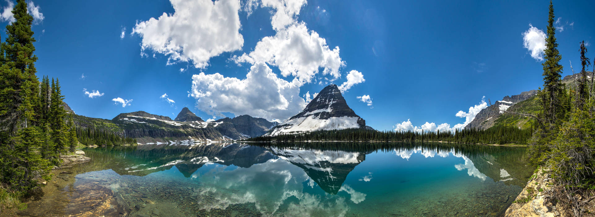 Wide Shot Glacier National Park Background