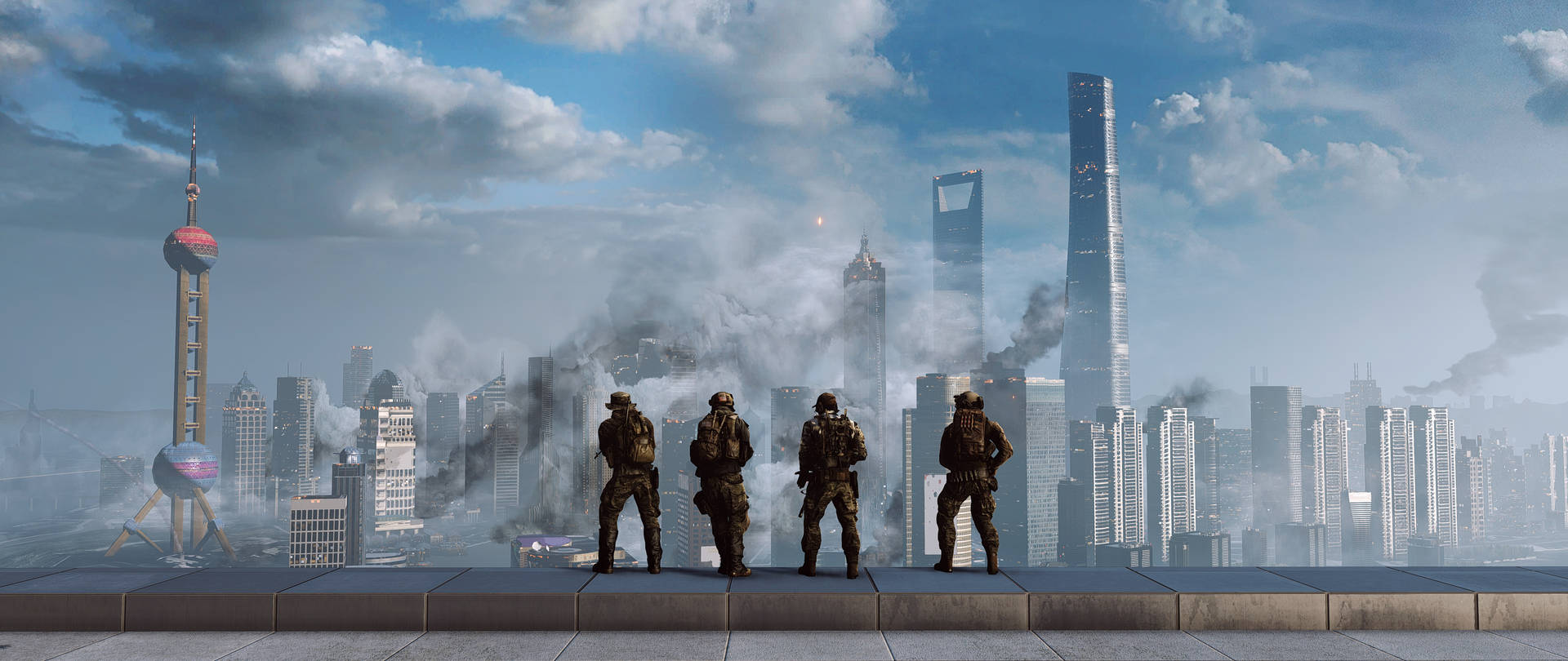 Widescreen Battlefield 4 City Background