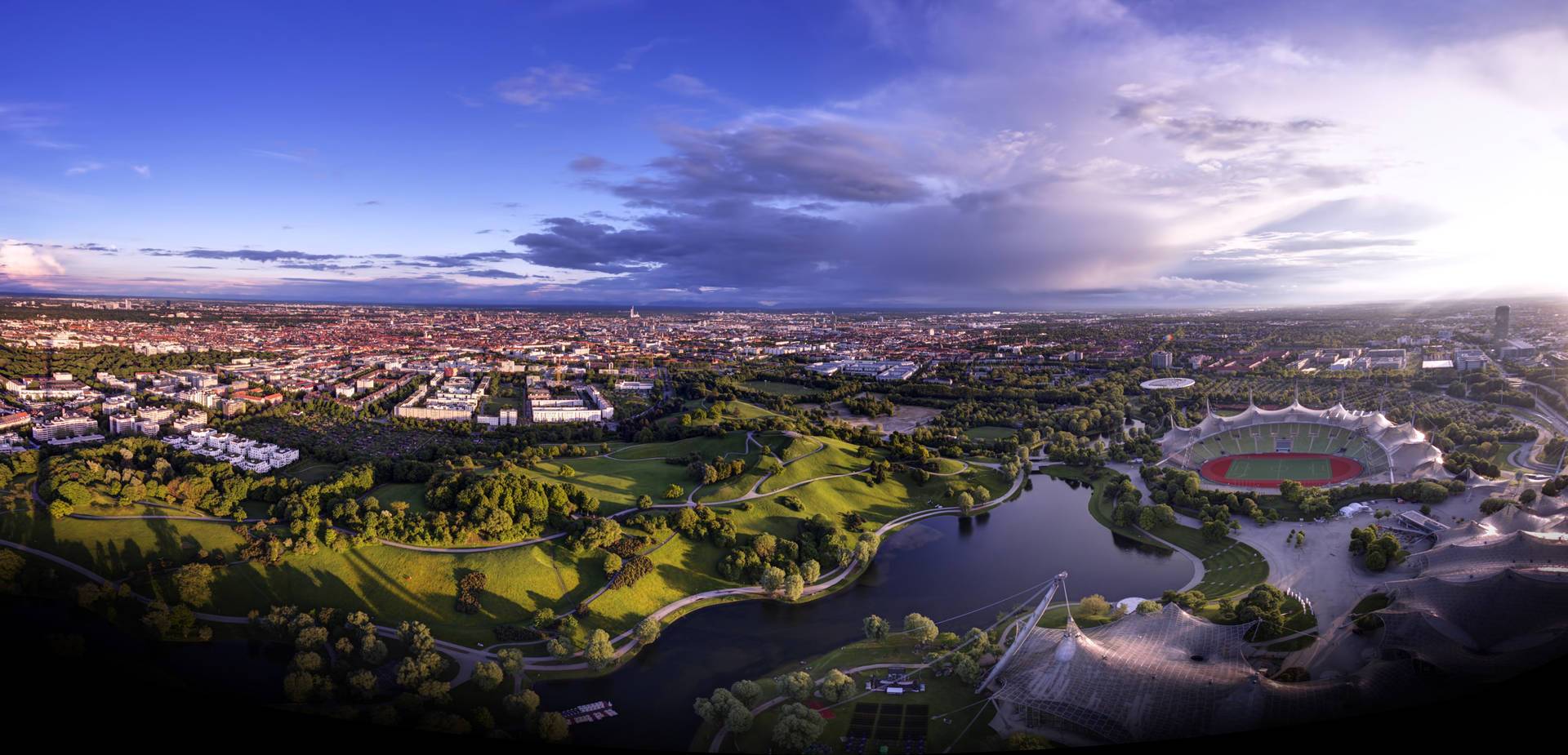 Widescreen Munich Bavaria Germany Background