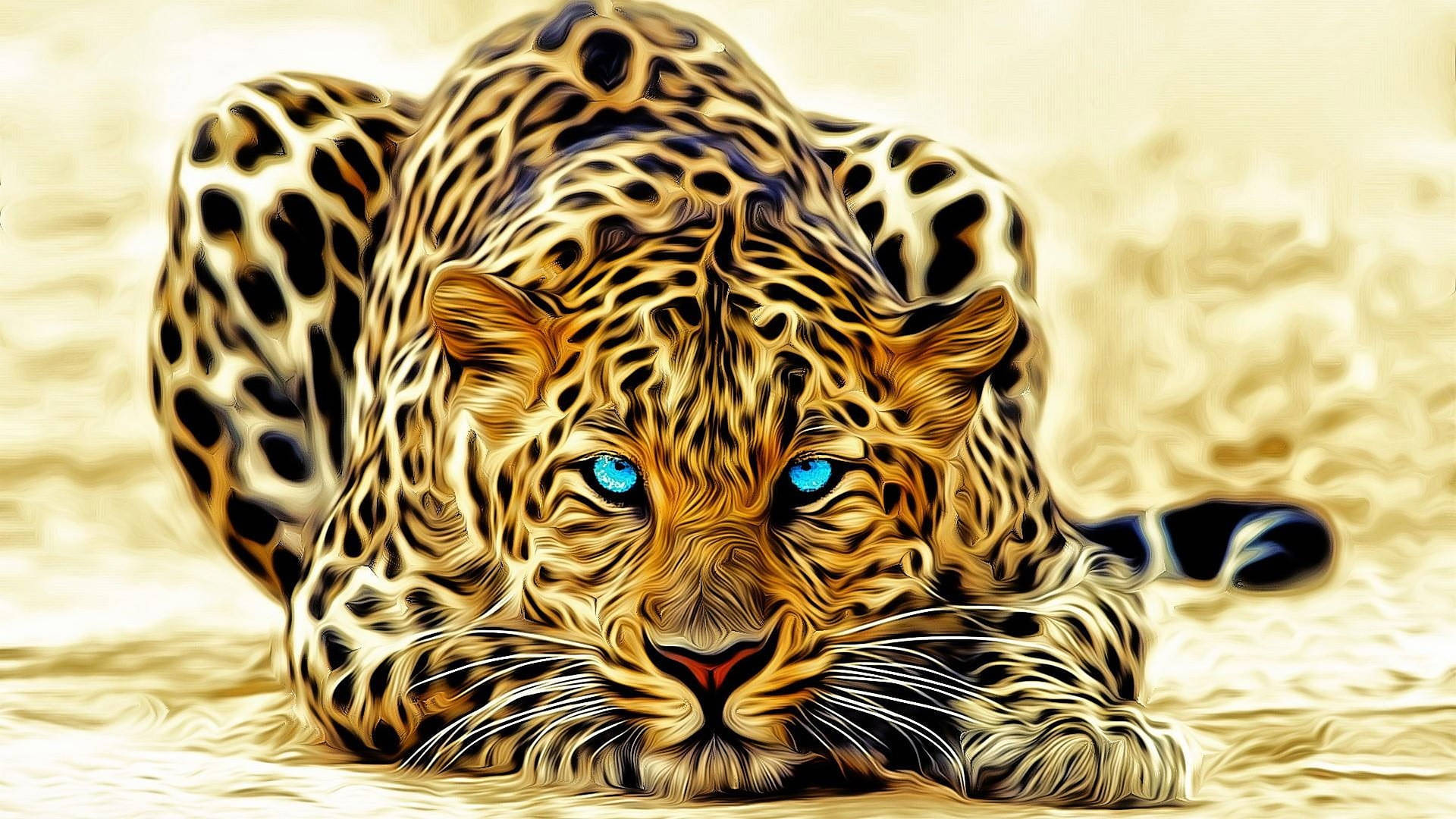 Wild Animal Leopard Art Background