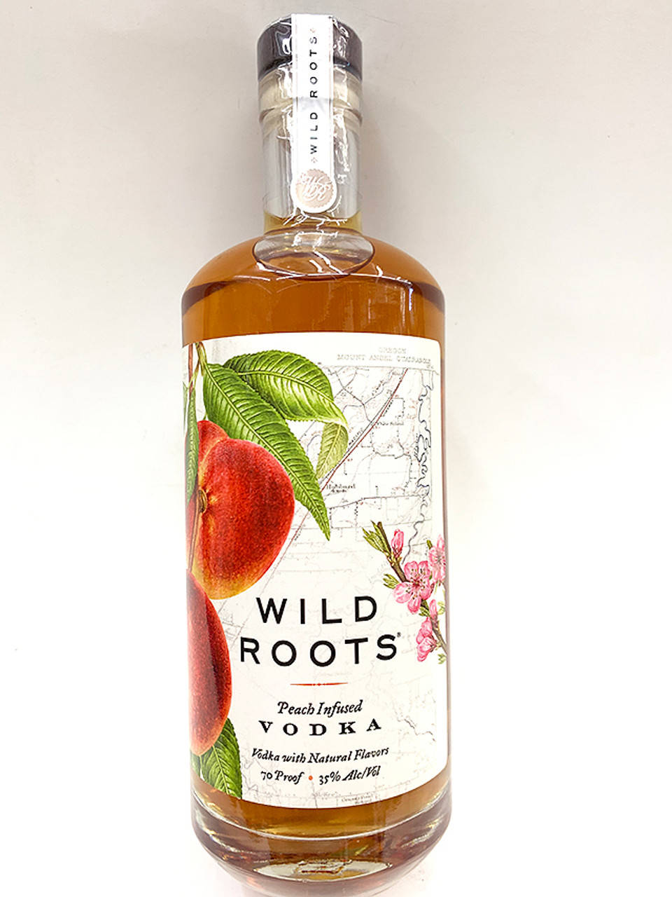 Wild Roots Pear Vodka Brown Liquid Background