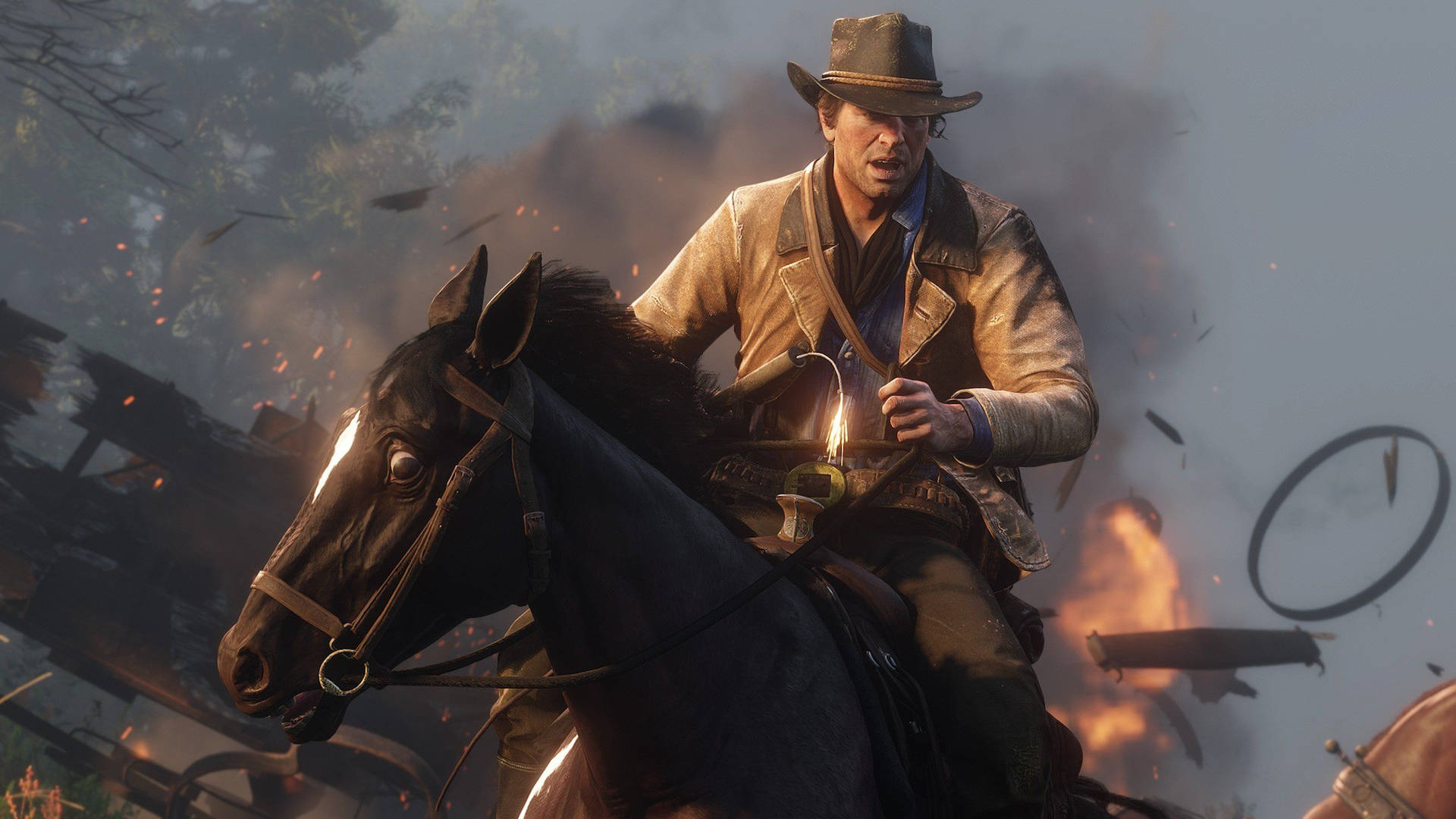 Wild West Riding: Saddle Up And Explore The Open World Of Red Dead Redemption 2 Background