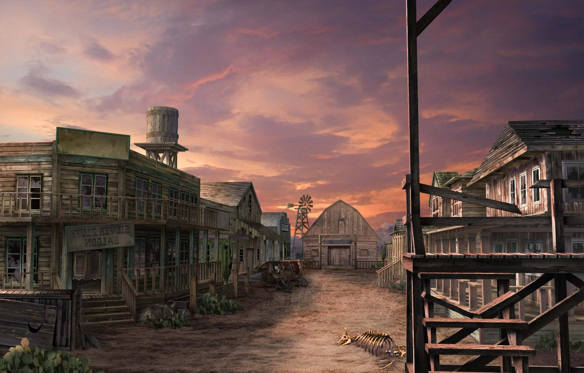 Wild West Town Background