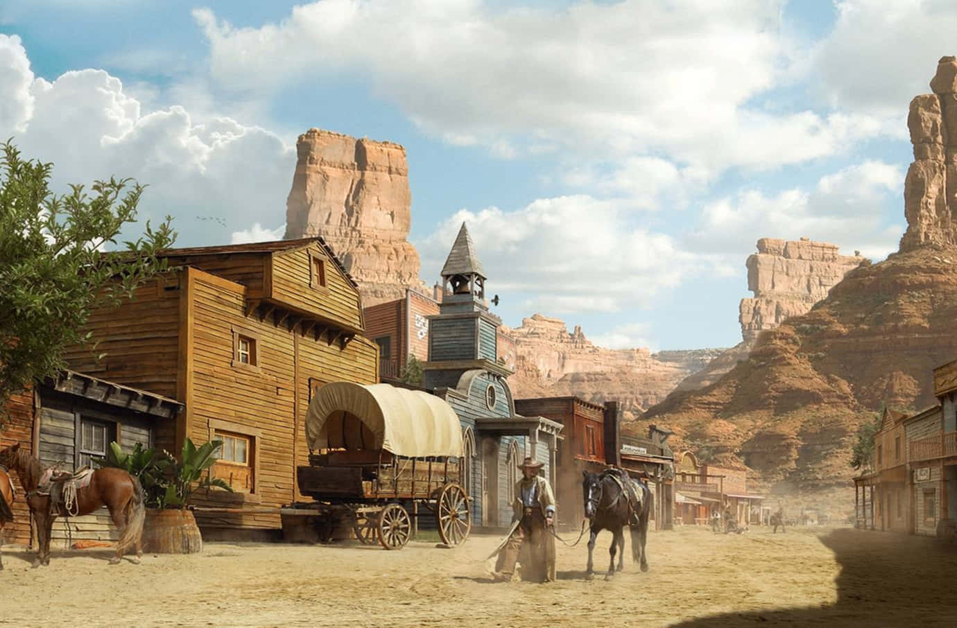 Wild West Village Background