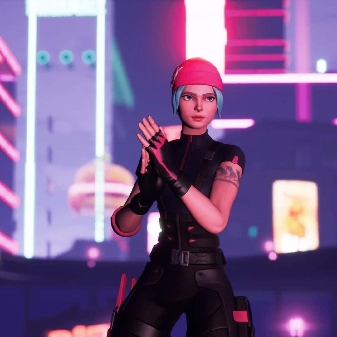 Wildcat Fortnite Neon Pink Background