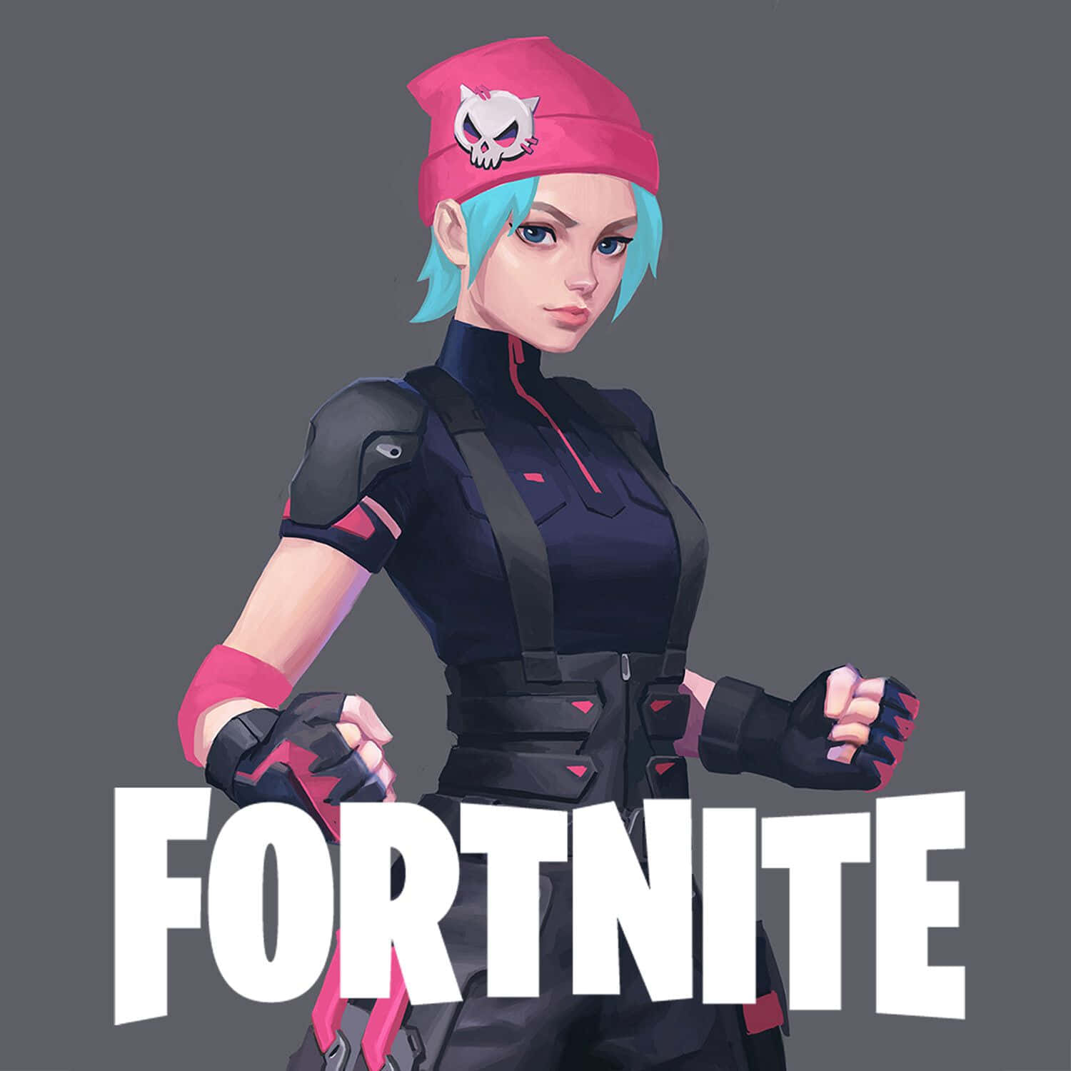 Wildcat Fortnite Plain Gray