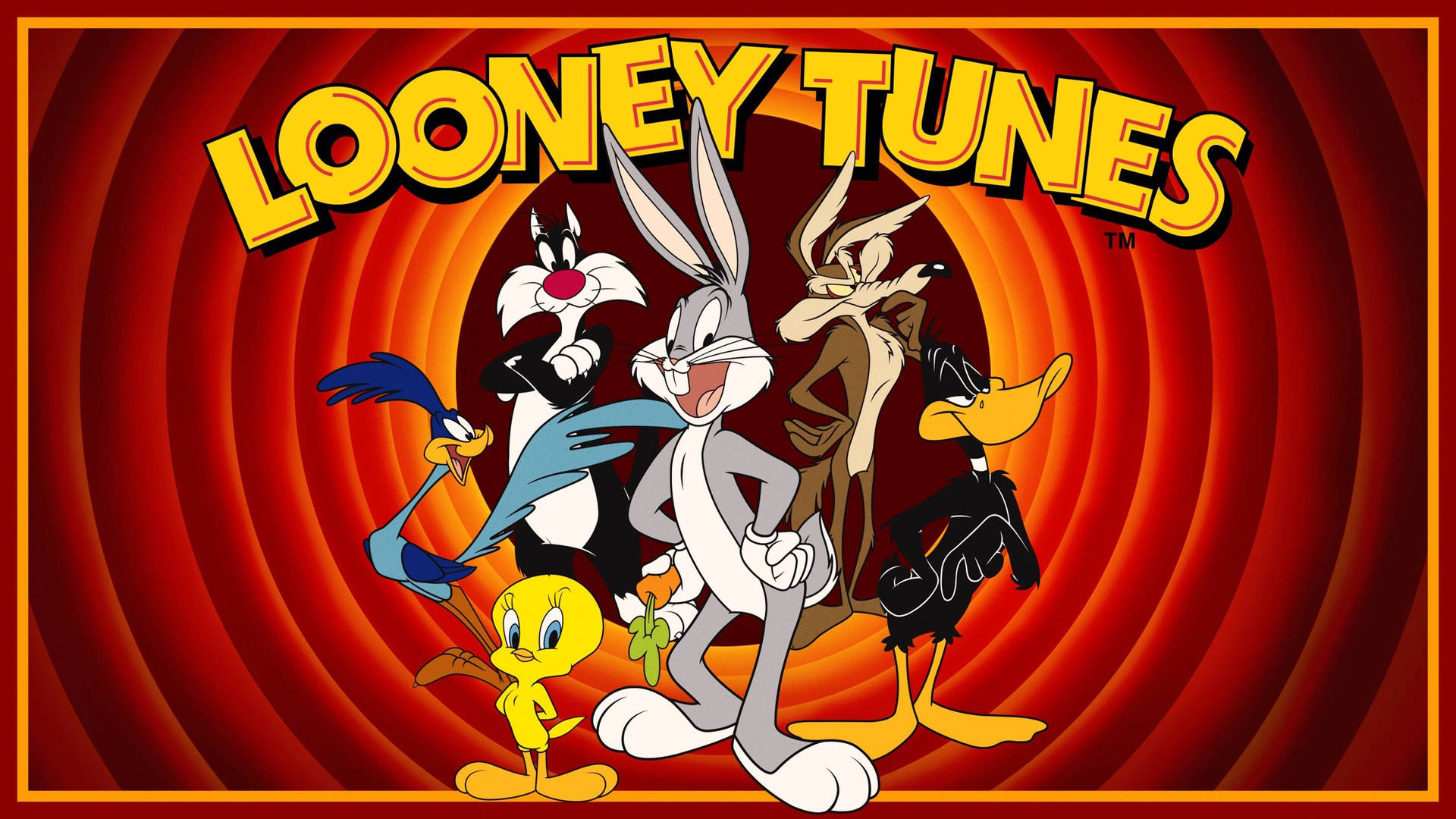 Wile E Coyote In Looney Tunes Background