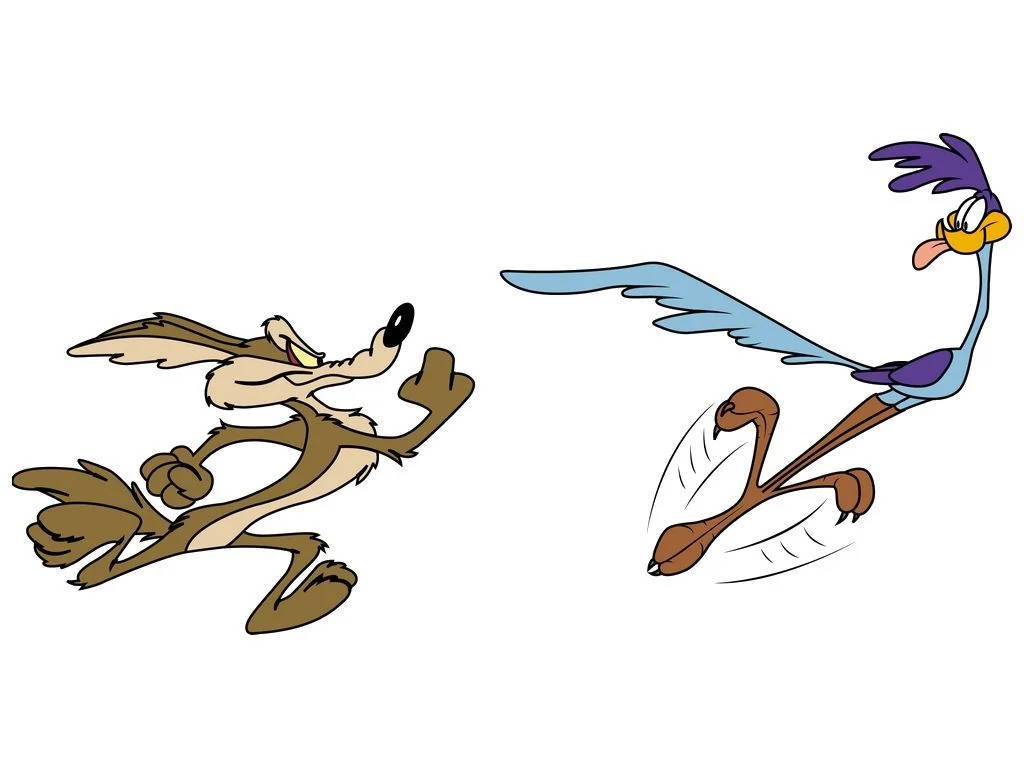 Wile E Coyote Of Looney Tunes Cartoon Background