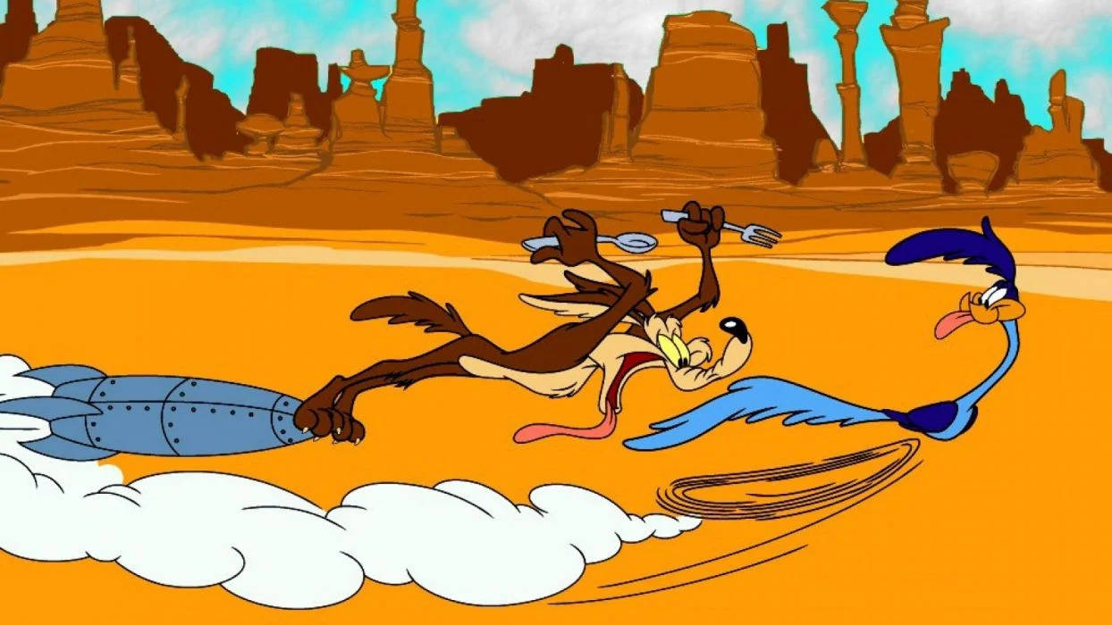 Wile E Coyote With Spoon And Fork