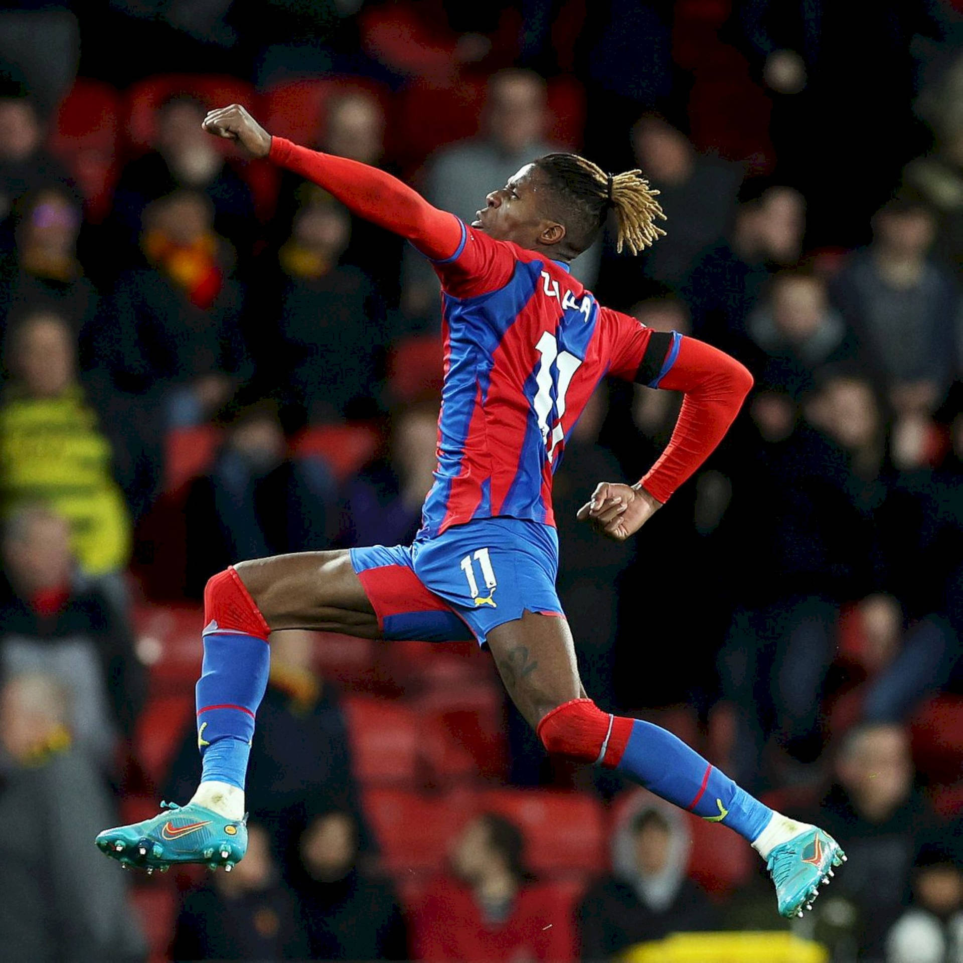 Wilfried Zaha Doing Victory Jump