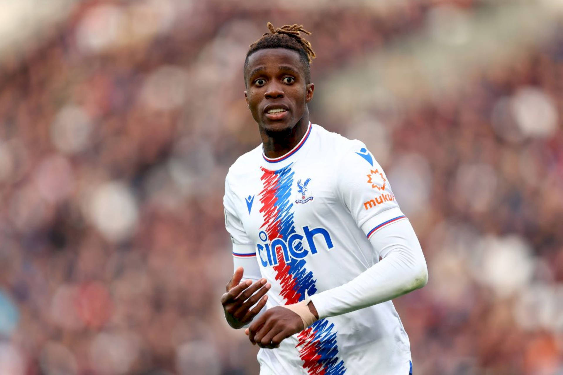 Wilfried Zaha In White Uniform