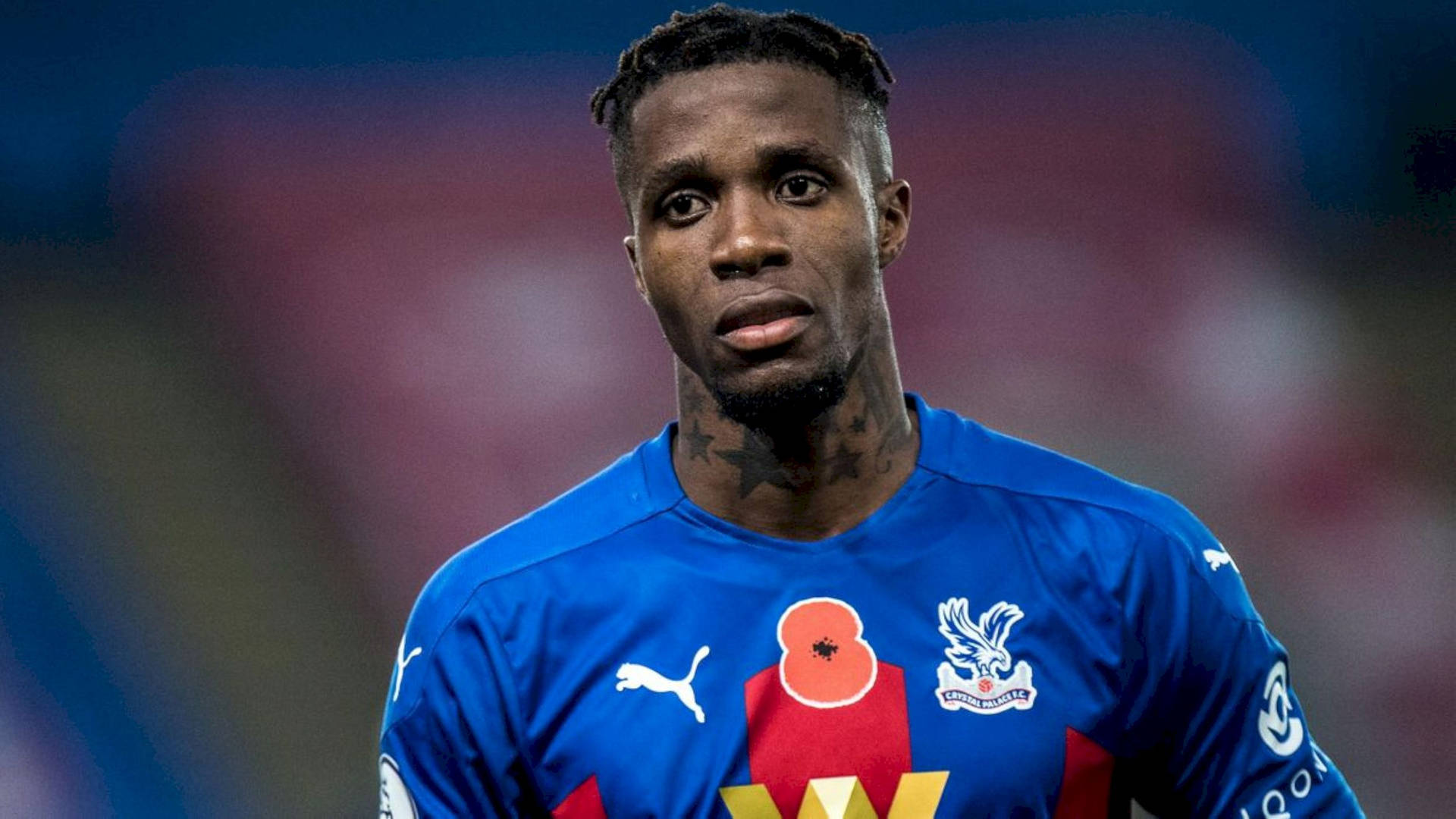 Wilfried Zaha Wearing Blue