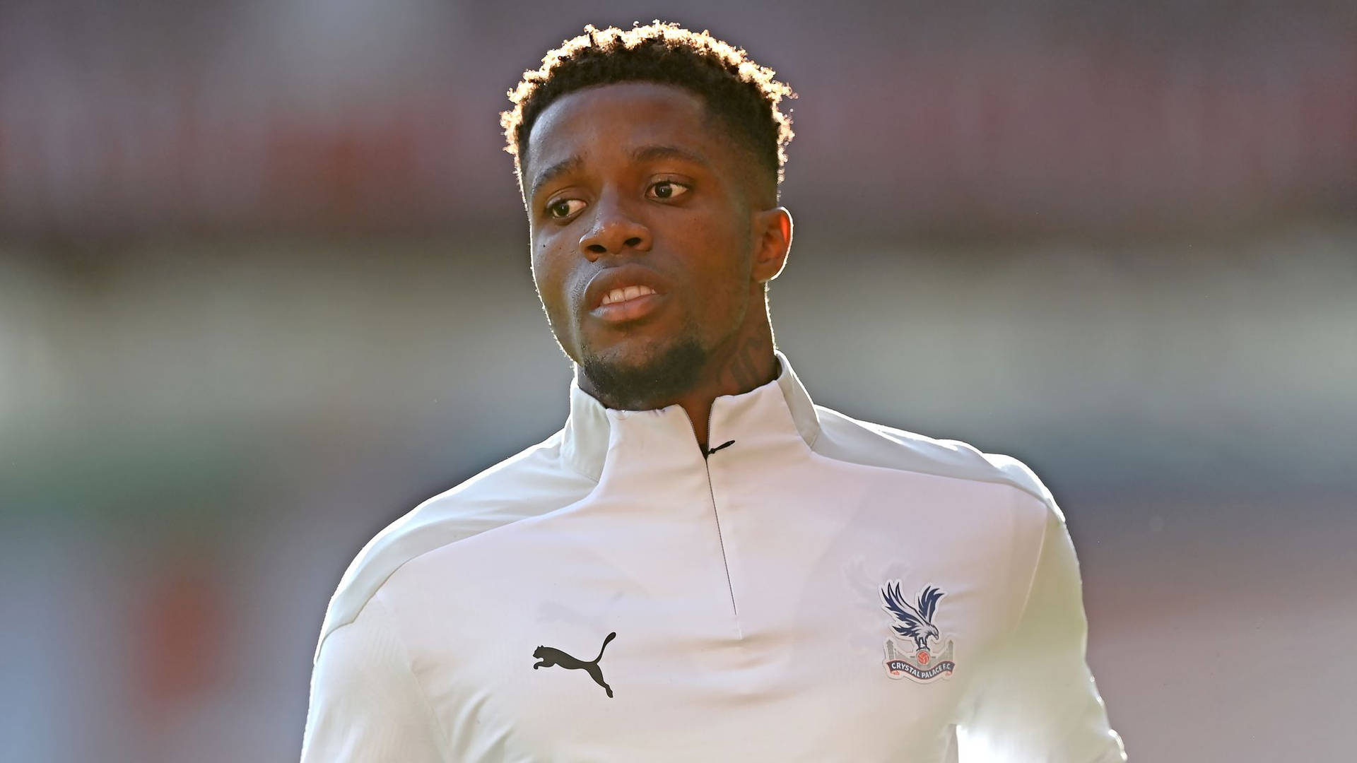 Wilfried Zaha Wearing White Background