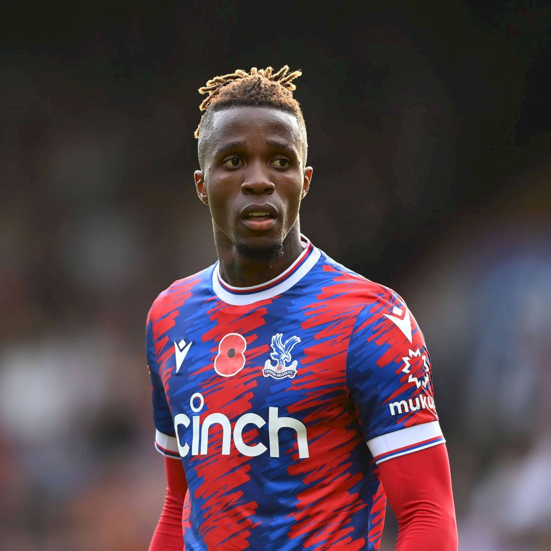 Wilfried Zaha With His Hair Up