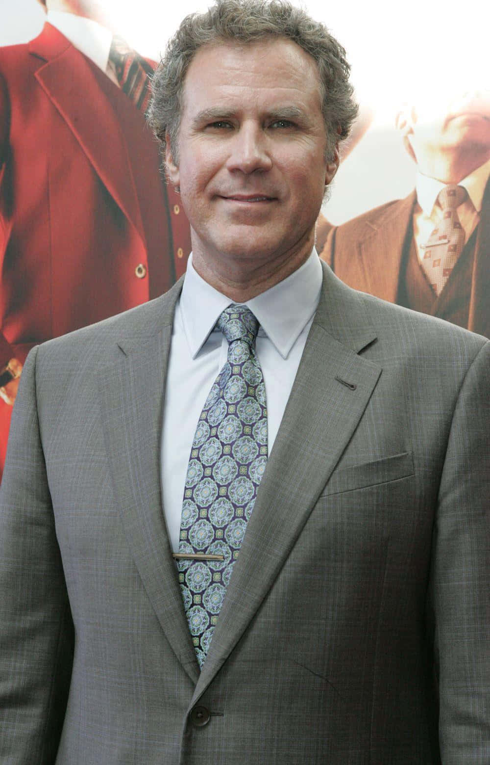 Will Ferrell Striking A Pose During A Photoshoot. Background