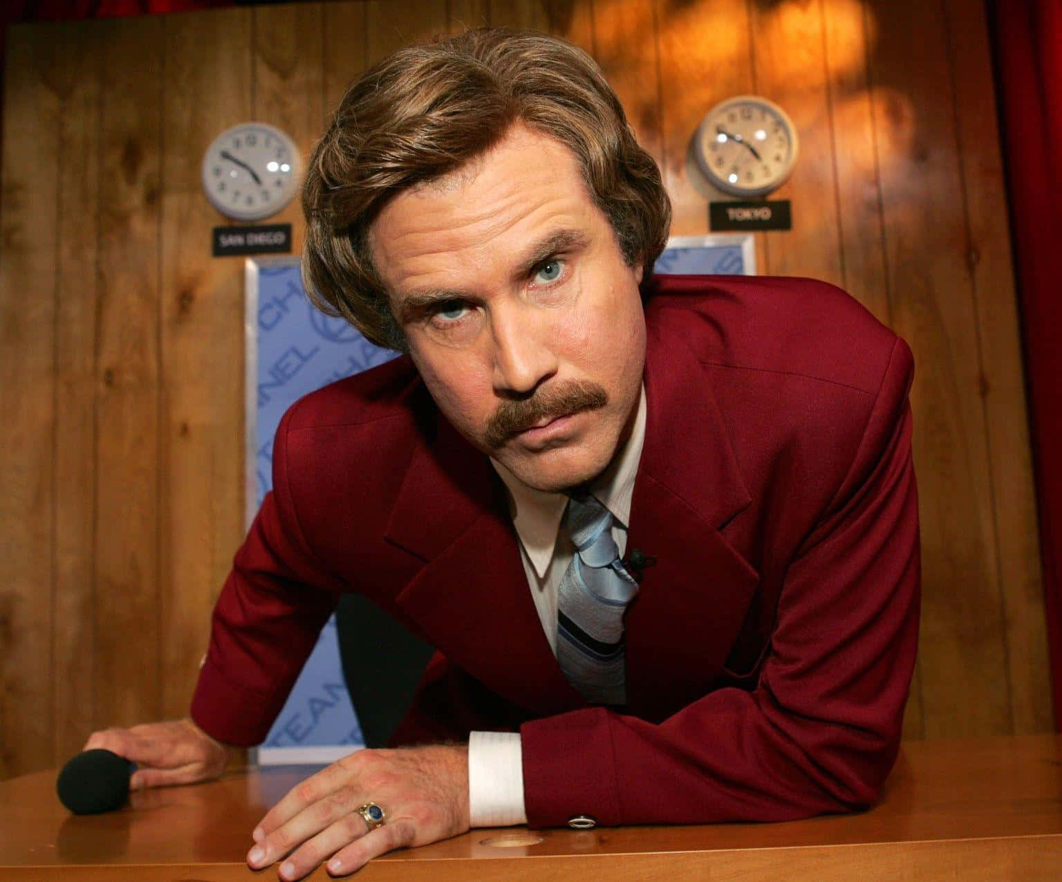 Will Ferrell Striking A Pose On The Red Carpet Background