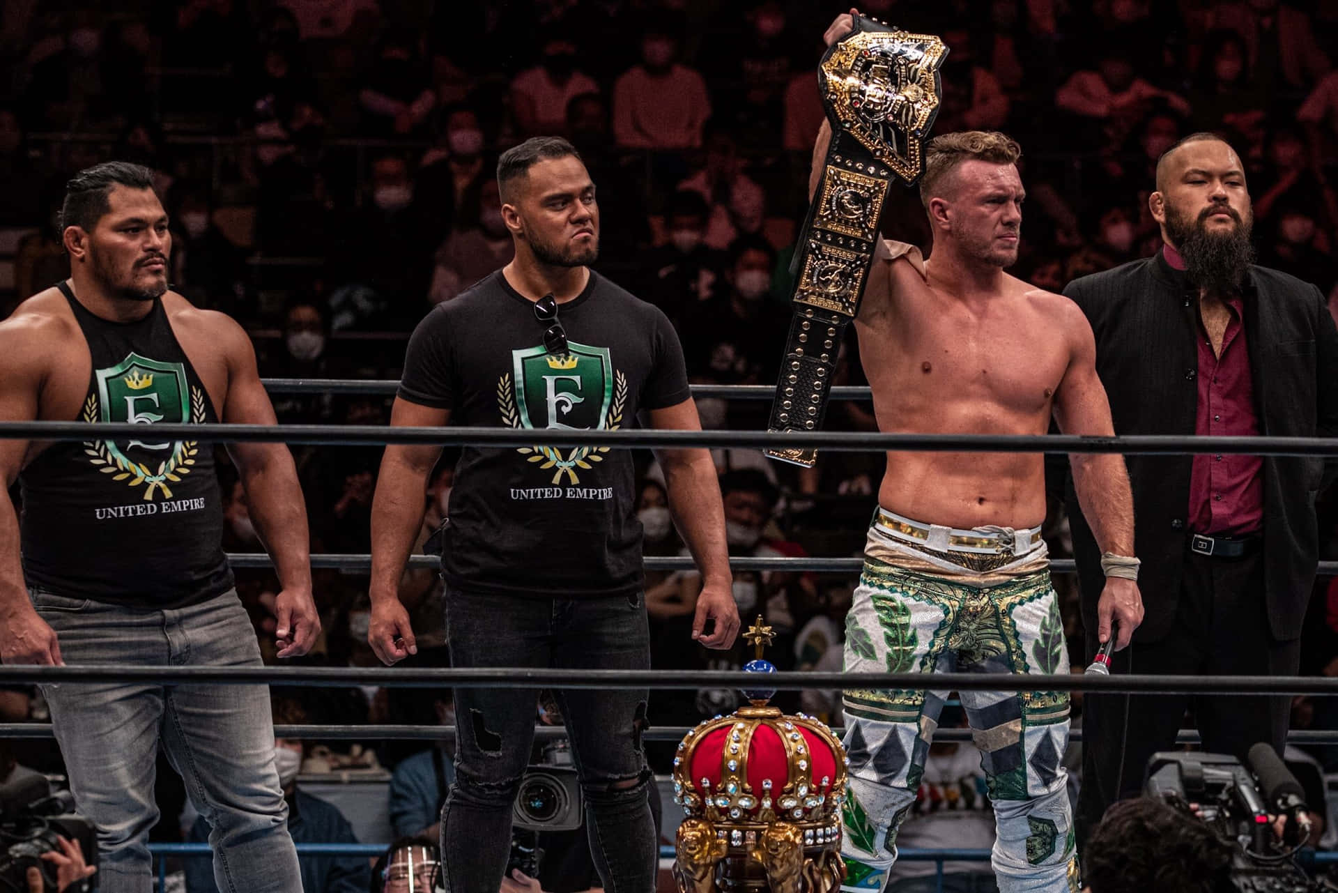 Will Ospreay Raising Belt Background