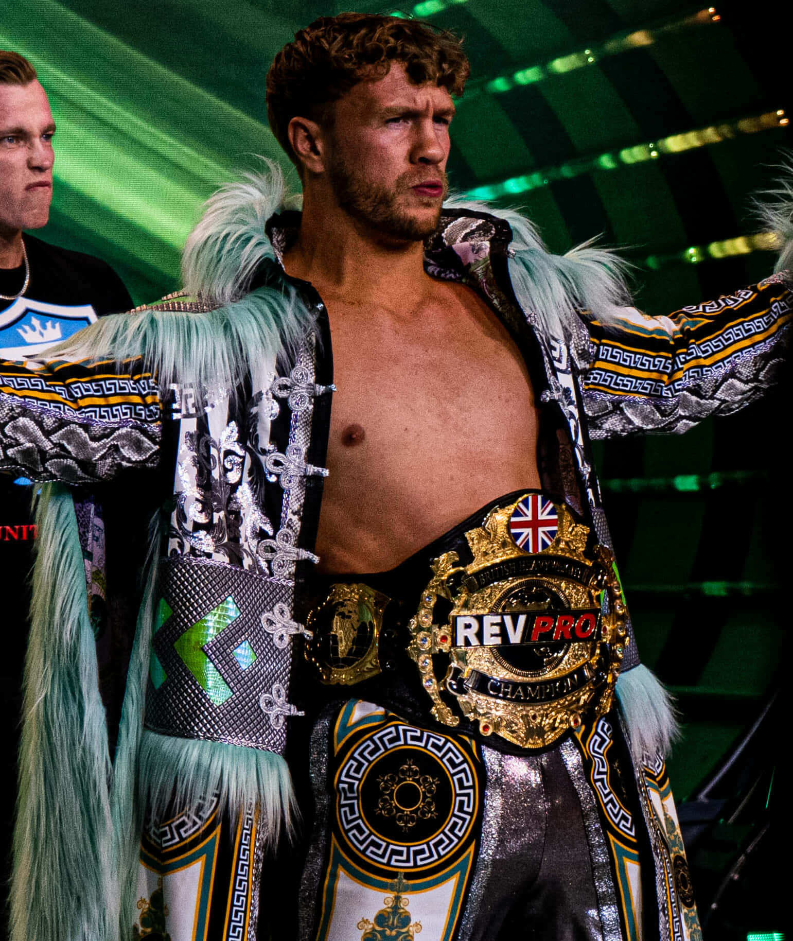 Will Ospreay Silver Tribal Coat Background