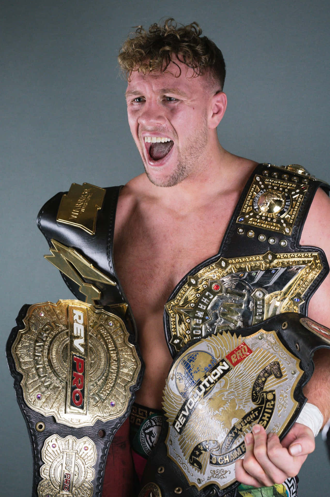 Will Ospreay With Title Belt Background