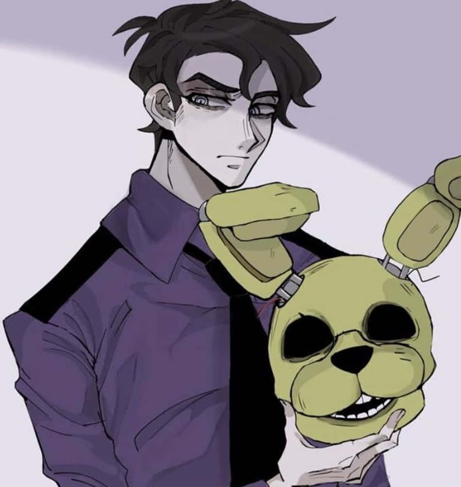 William Afton Five Nights At Freddy's Glitchtrap Head Background