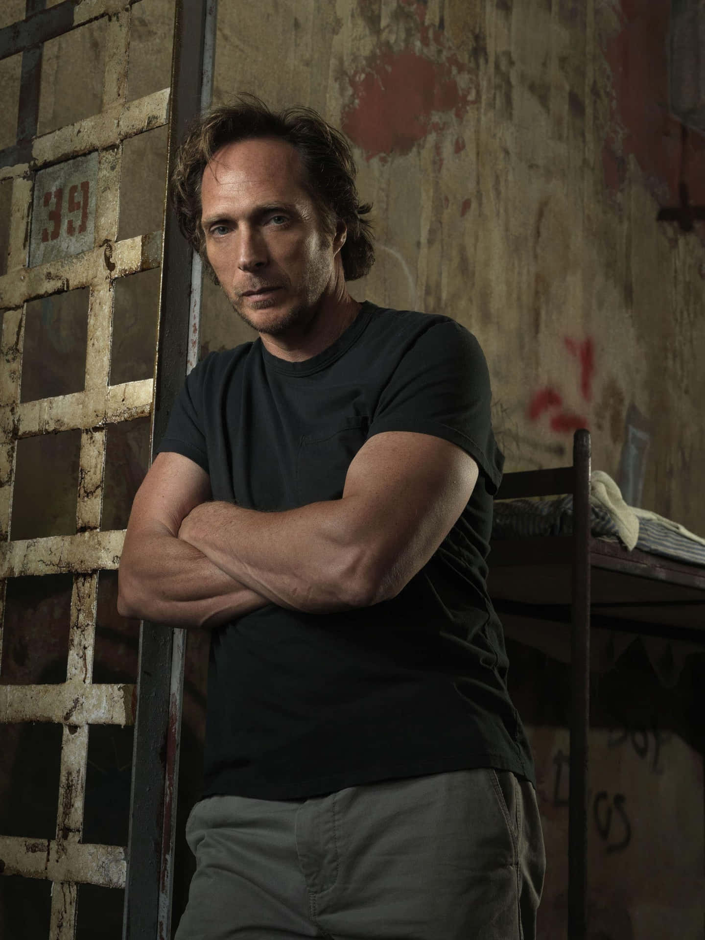 William Fichtner Posing In A Fashionable Black Suit Background