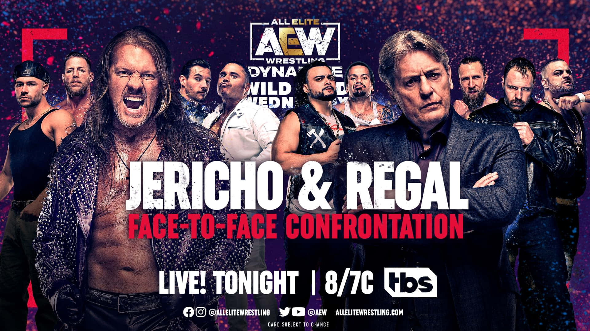 William Regal And Chris Jericho In An Intense Moment At Aew Dynamite. Background