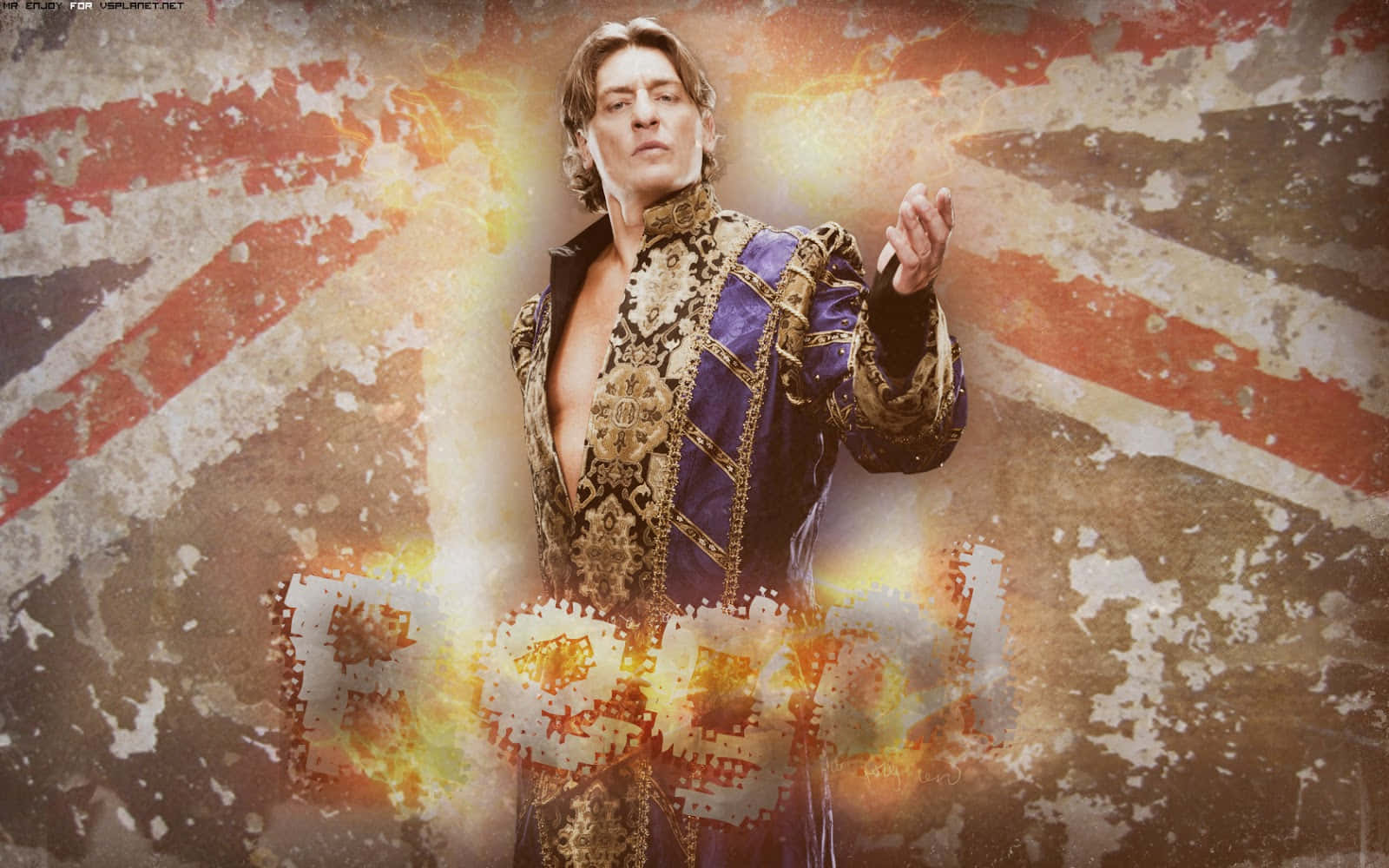 William Regal Wwe Jack Union Flag Digital Art Background