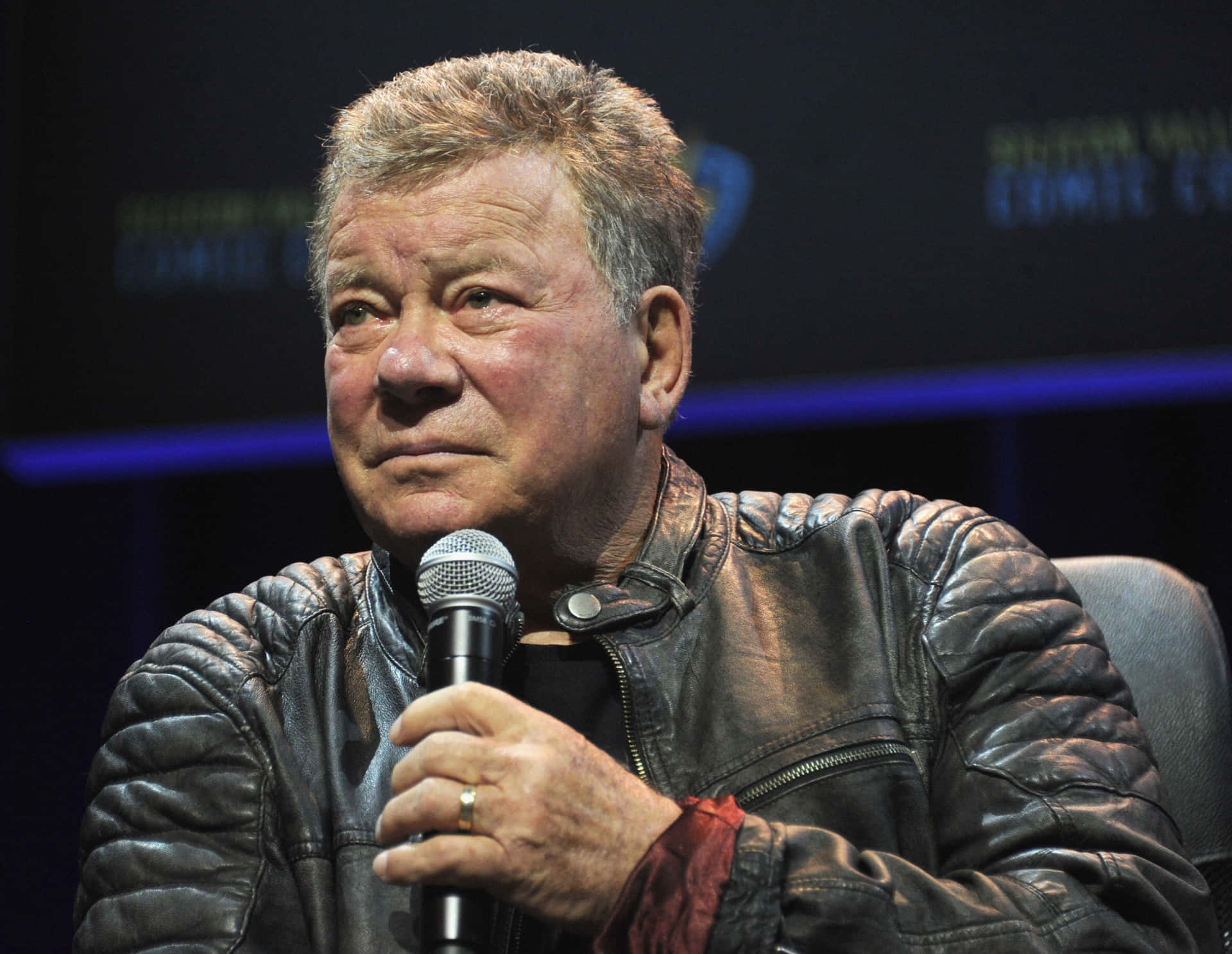 William Shatner During A Photoshoot Background