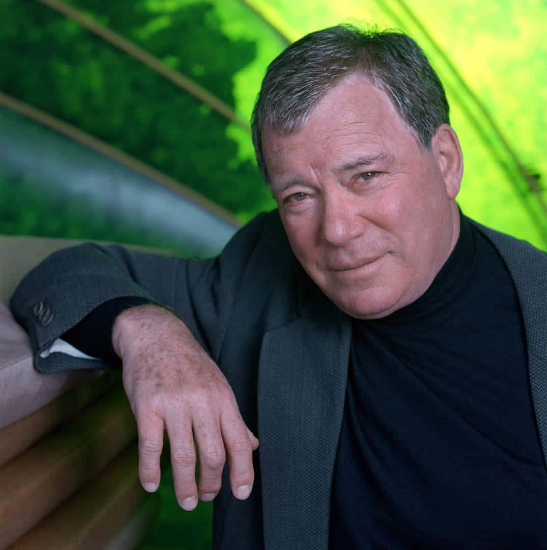 William Shatner, Legendary Actor, In A Close-up Portrait Background