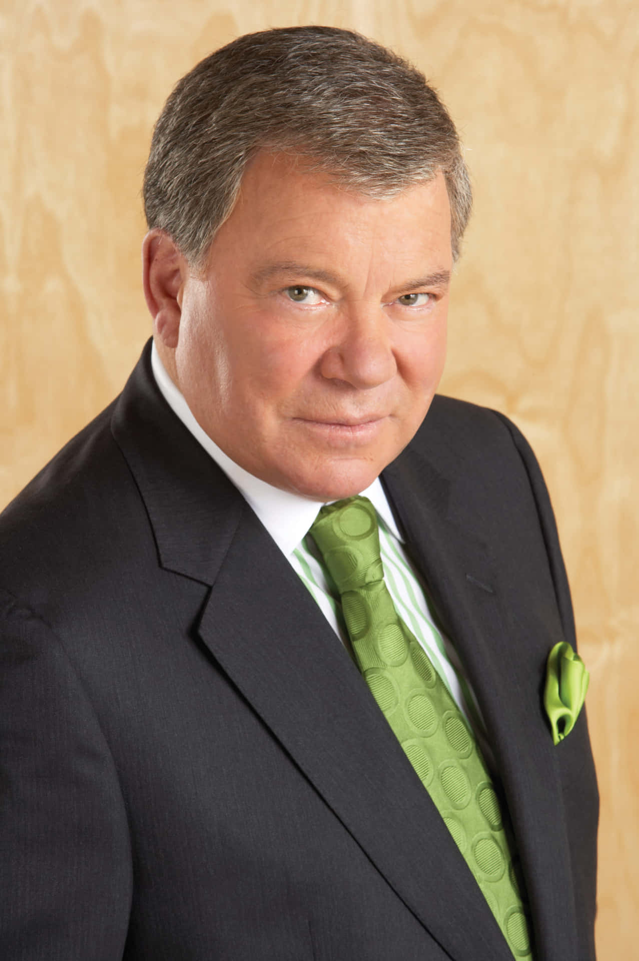 William Shatner Posing In A Classic Portrait Background