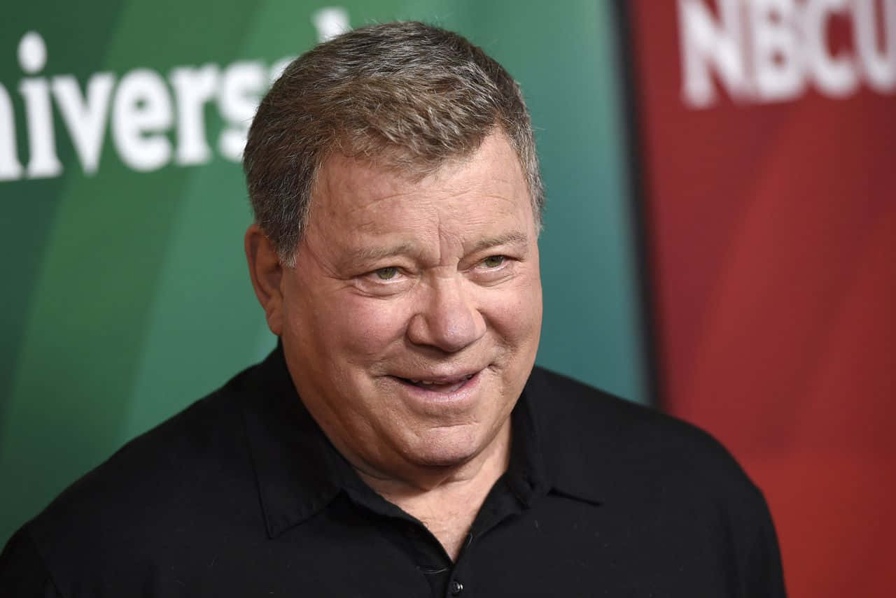 William Shatner, The Legendary Actor, Posing For A Portrait