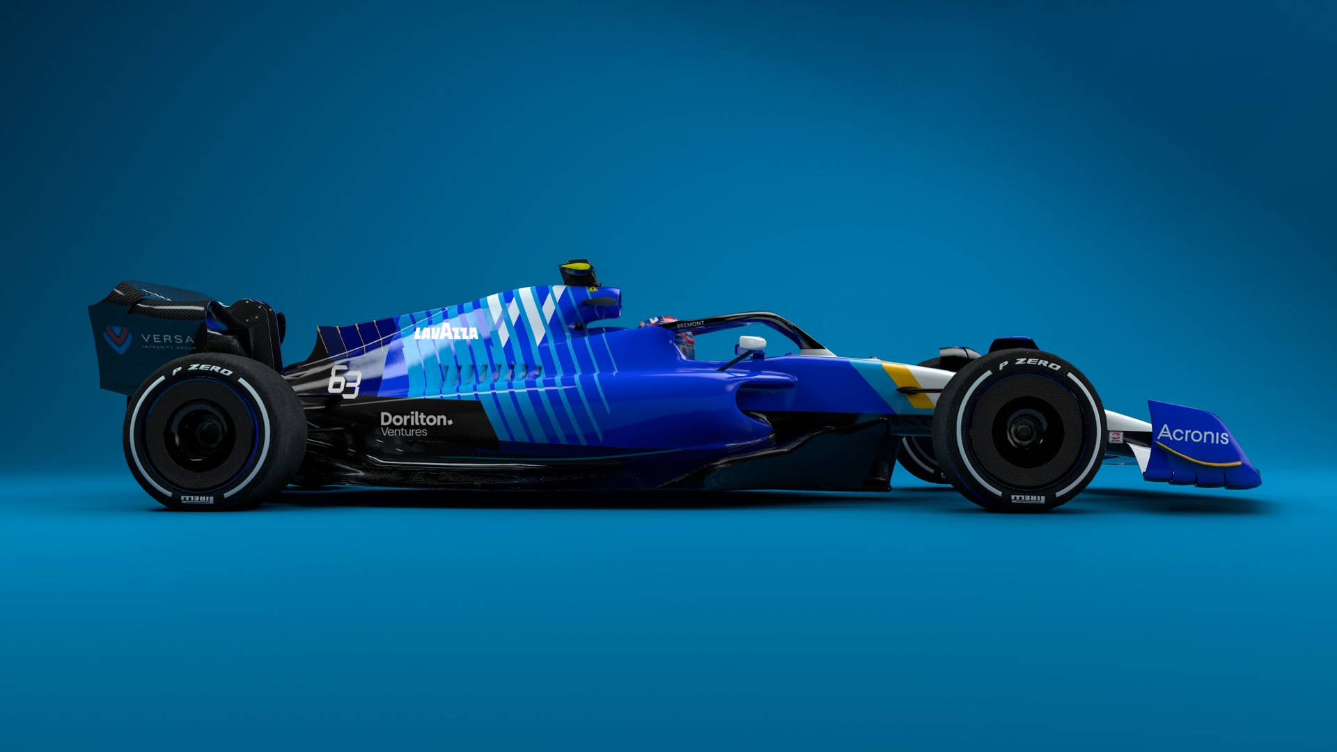 Williams Blue Car And Blue Background