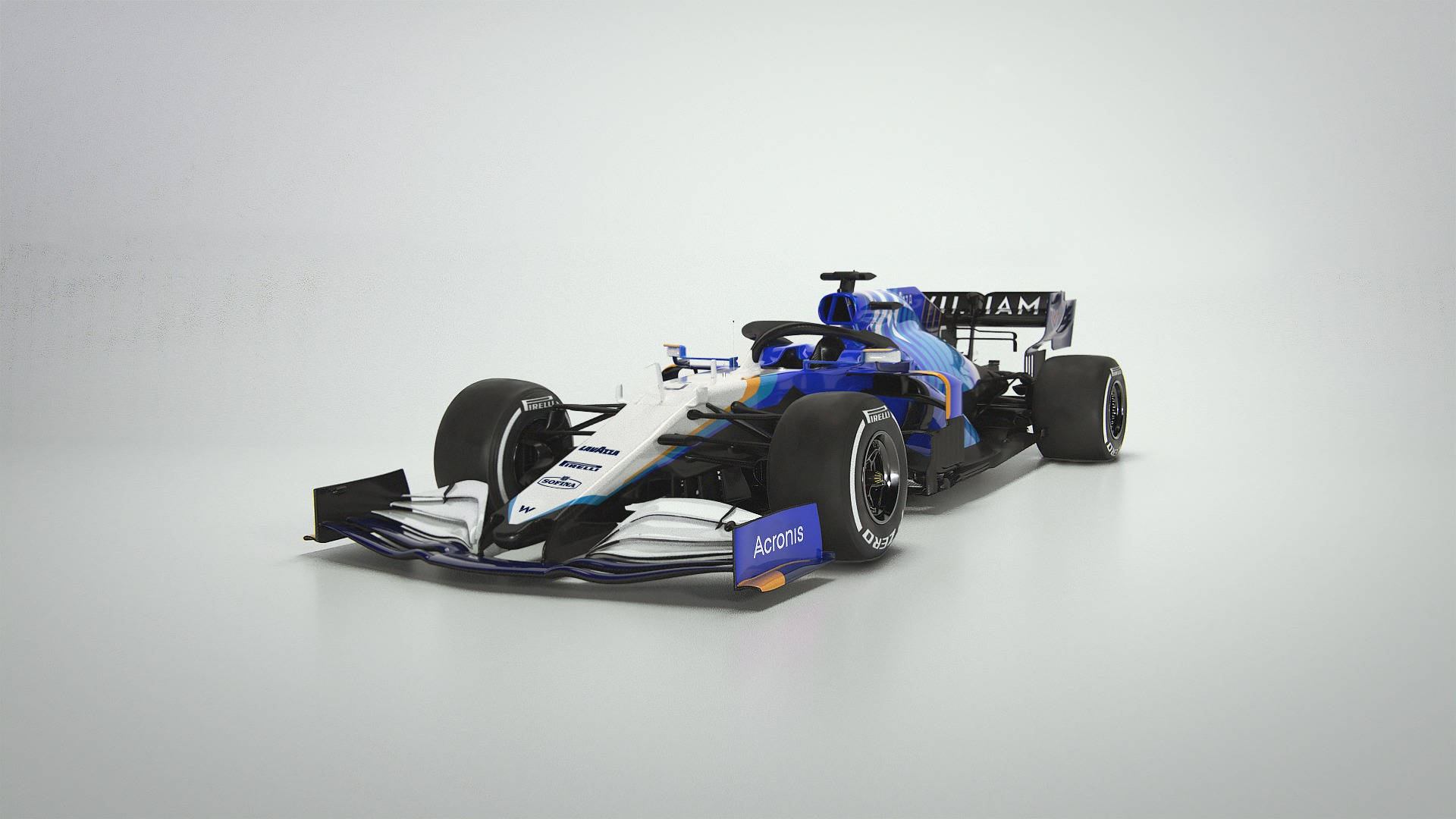 Williams Blue Sports Car Background