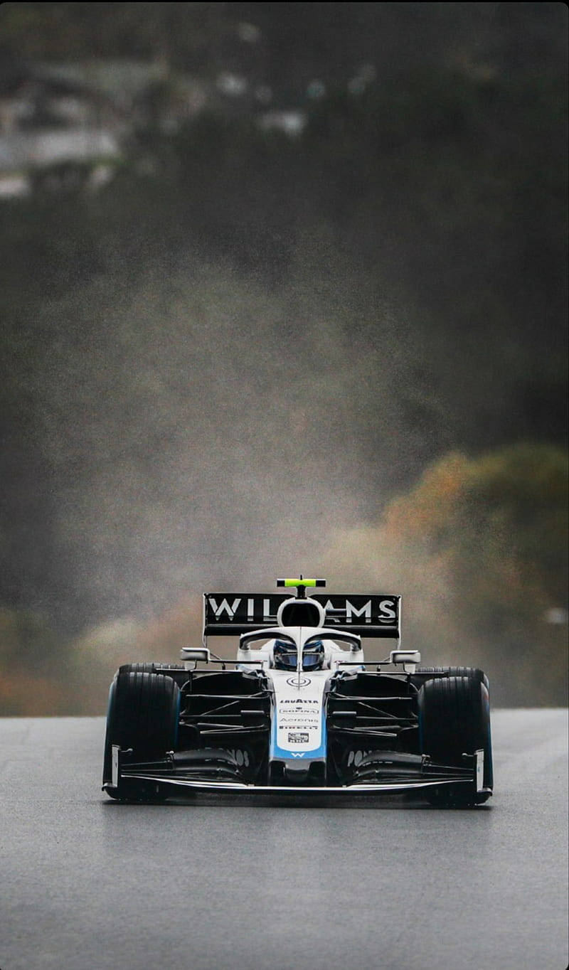 Williams Racing Car Driving From Forest