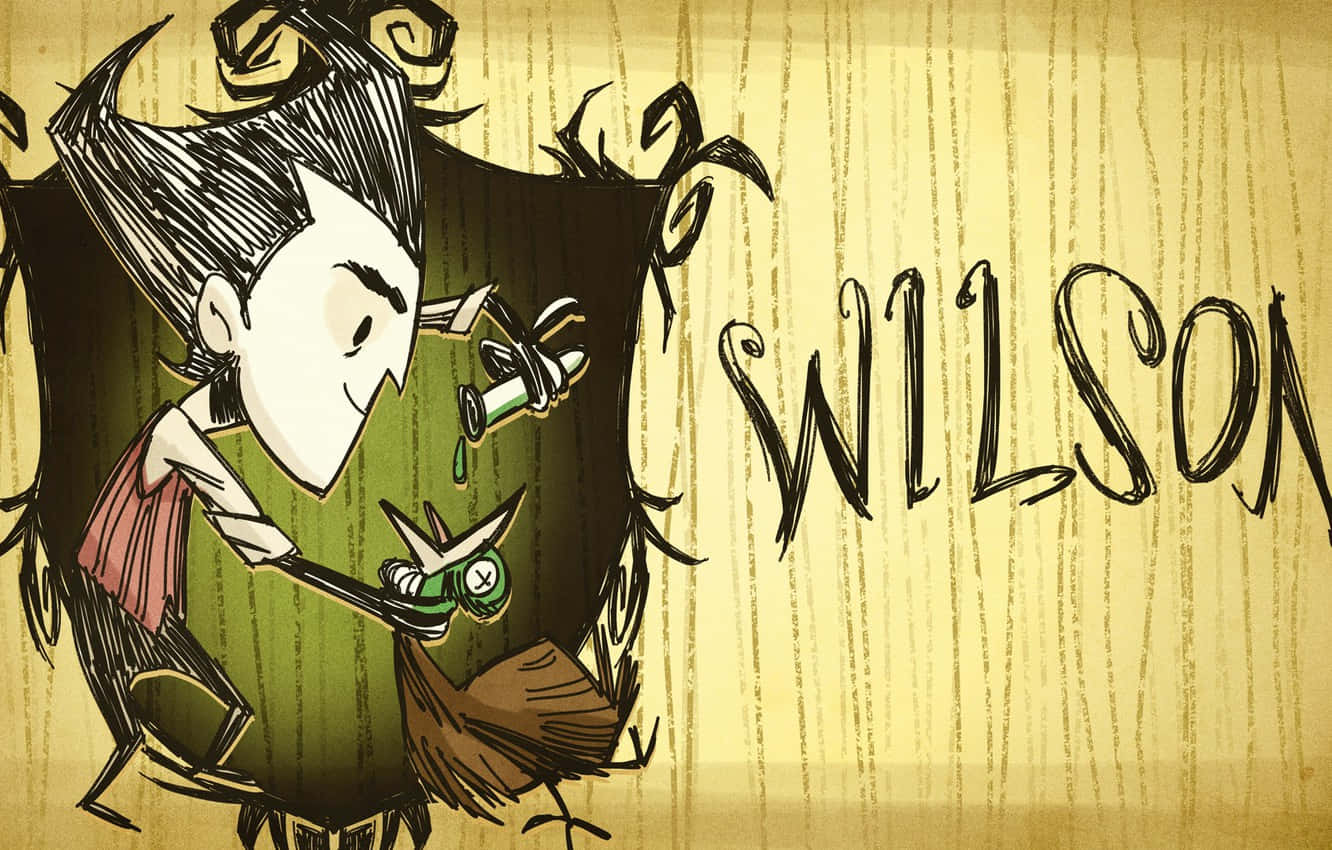 Wilson - A Cartoon Character With A Hat Background