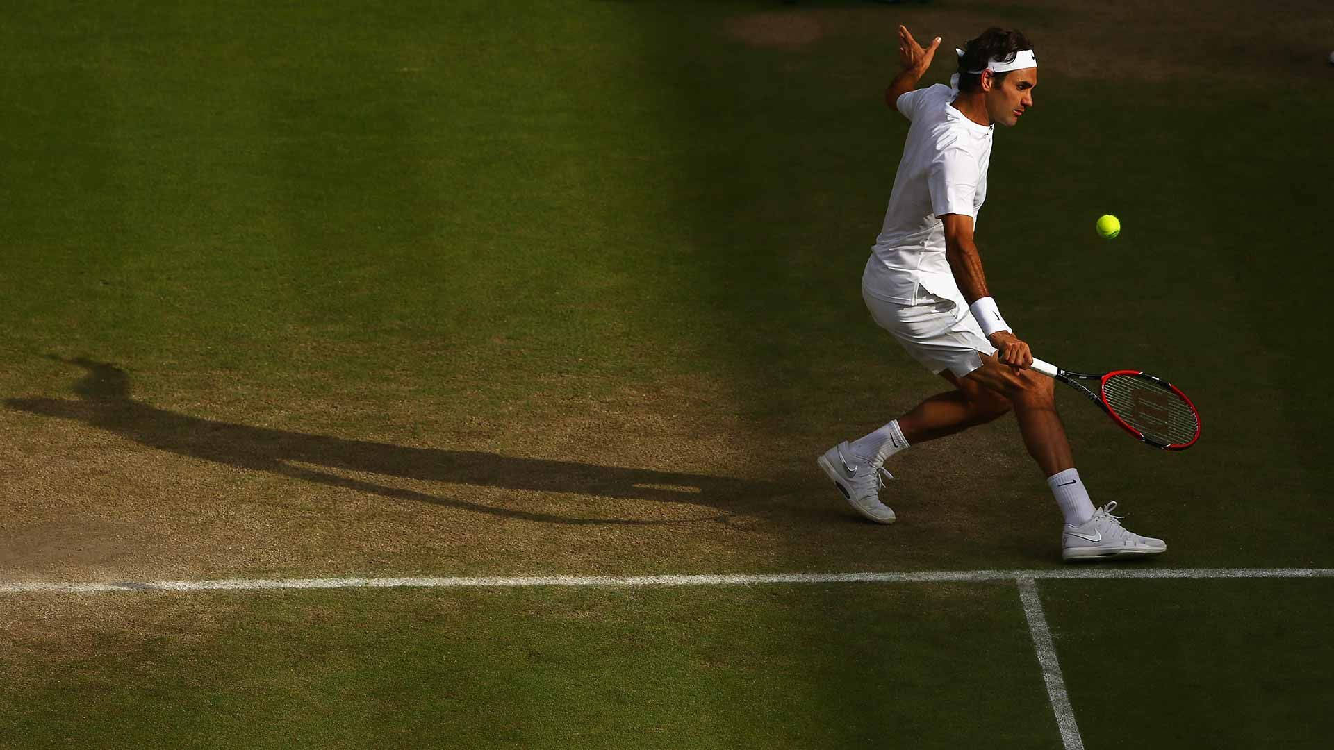Wimbledon Field With Roger Federer Background