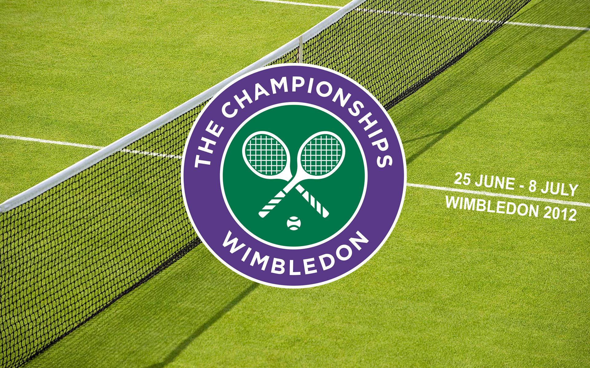 Wimbledon Logo In Grass Background