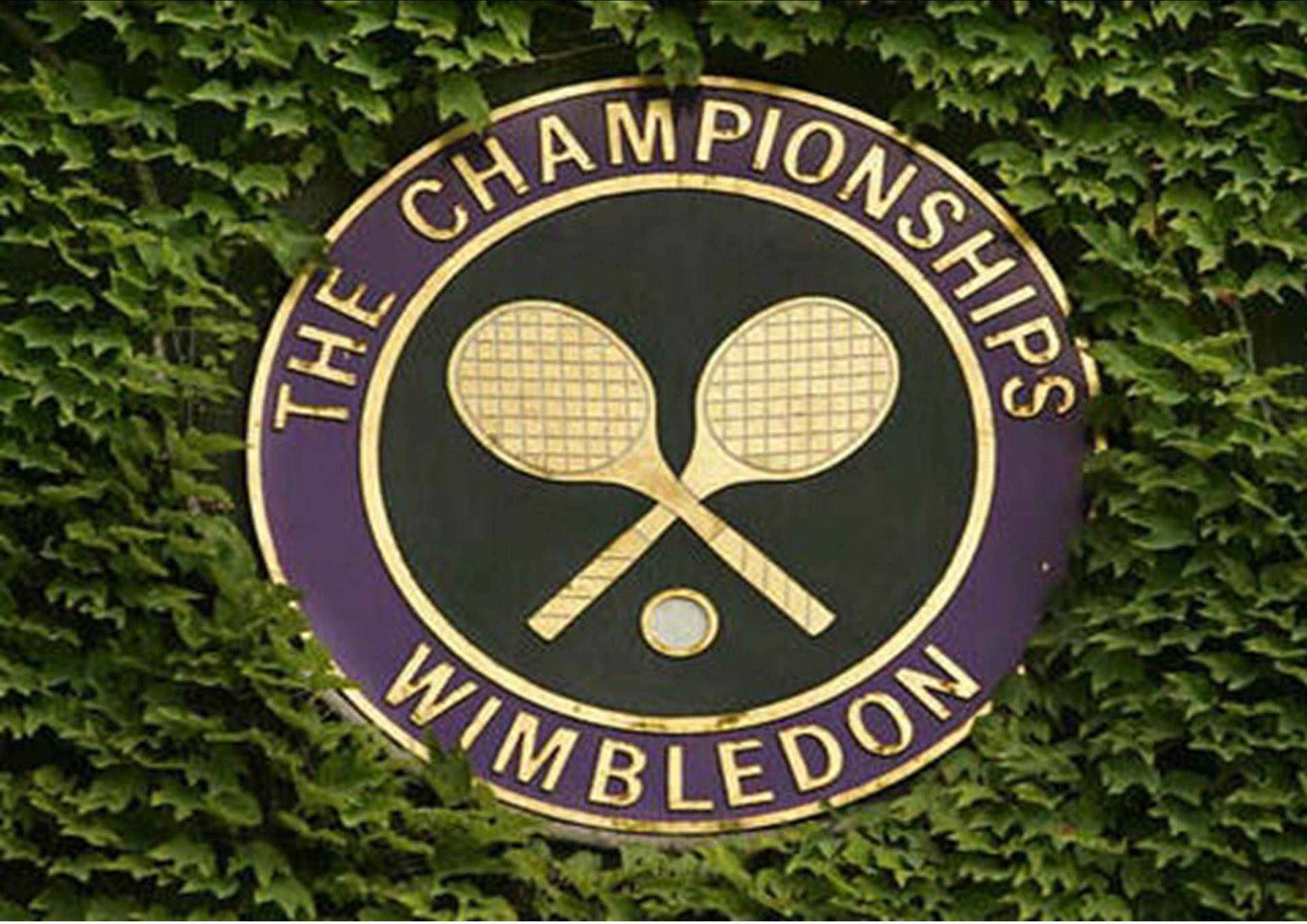 Wimbledon Plaque Gold Logo Background