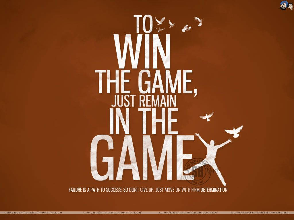 Win The Game Motivational Quote Background