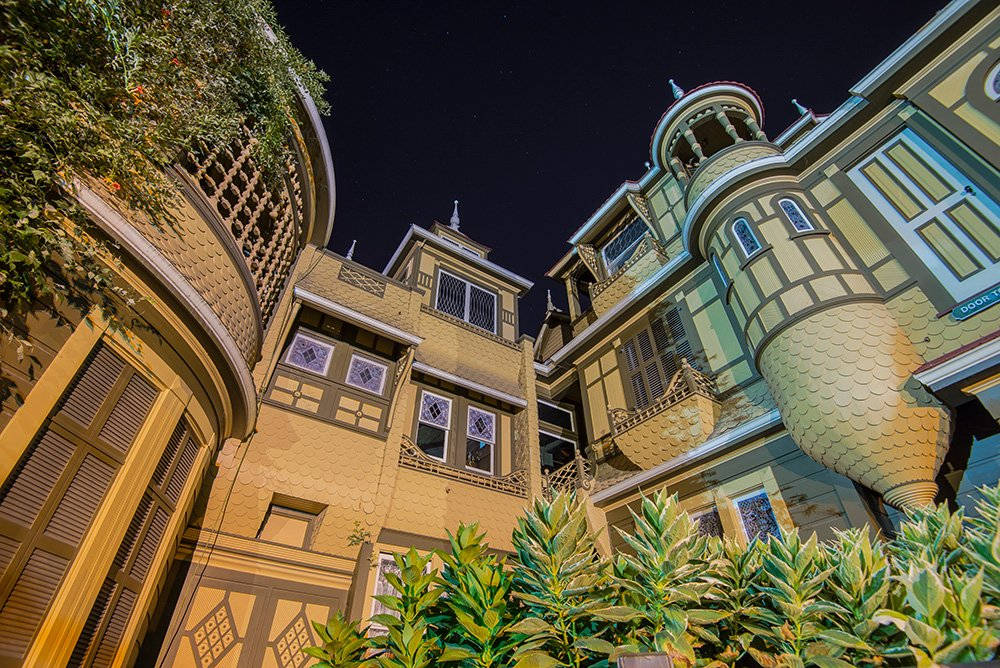 Winchester Mystery House At Night