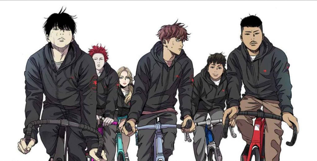 Wind Breaker Characters On Bicycle Background