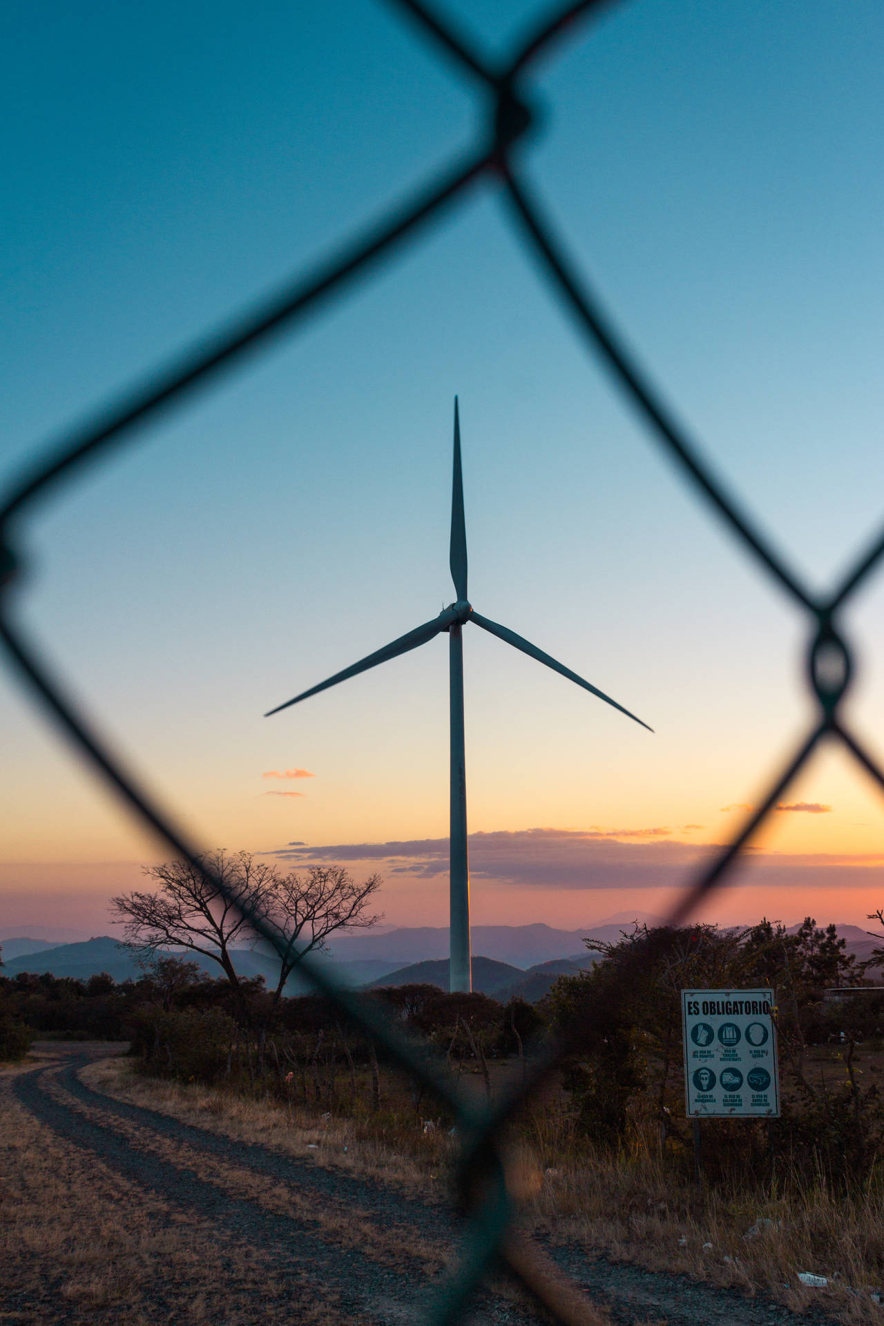 Windmill And Sky In Honduras Background