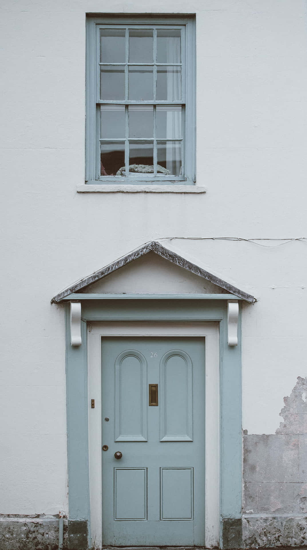 Window And Door Powder Blue Background