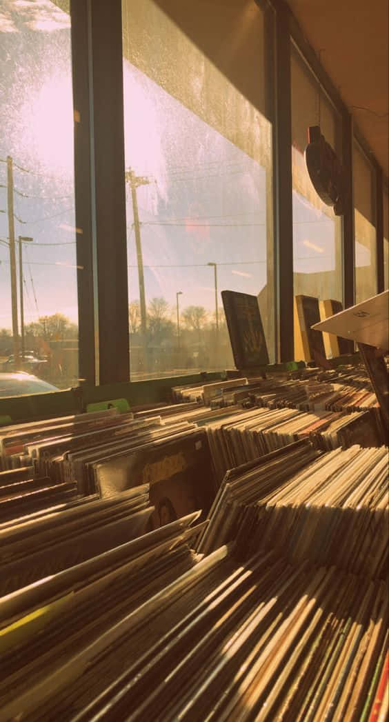 Window Display Of Vinyl Record