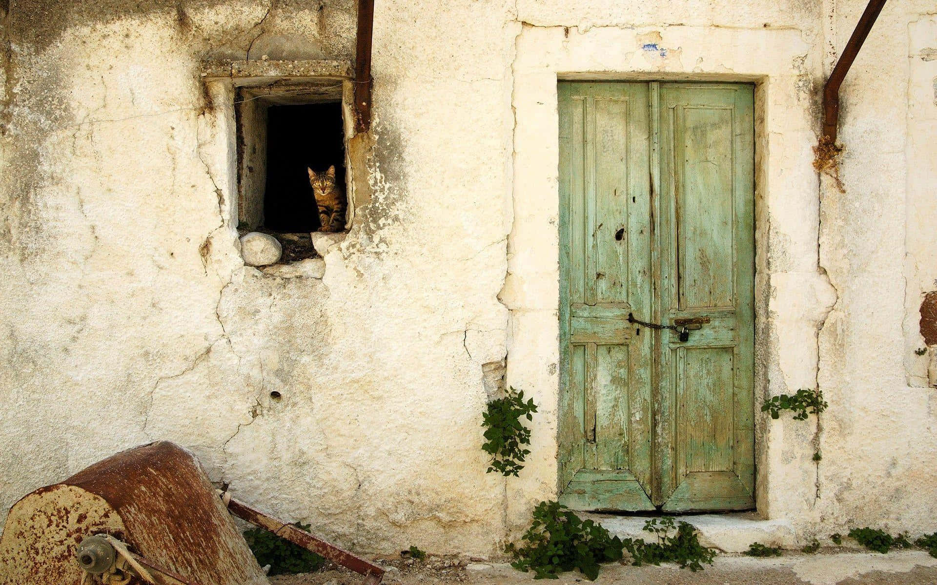 Window Grunge Stone Wall